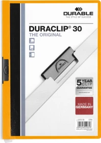 Durable Duraclip 30 Klemmmappe, A4, orange/transparent