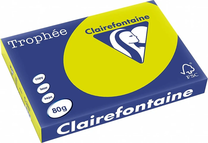 Clairefontaine Trophée Universalpapier matt neongrün, A3, 80g/m², 500 Blatt
