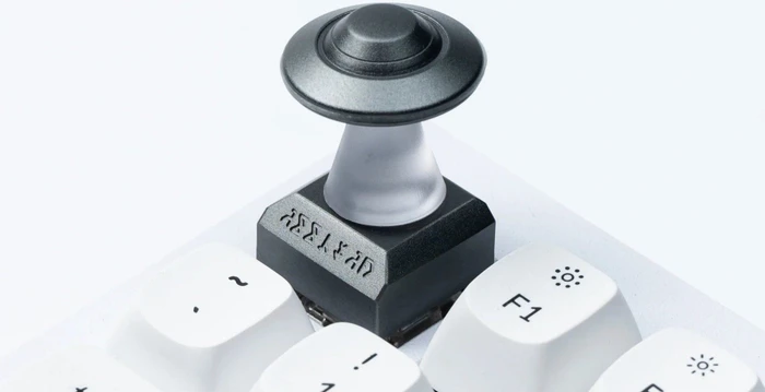 Keychron UFO Alu Alloy Artisan Keycap, Aluminium, Acryl, schwarz/silber, 1 Taste