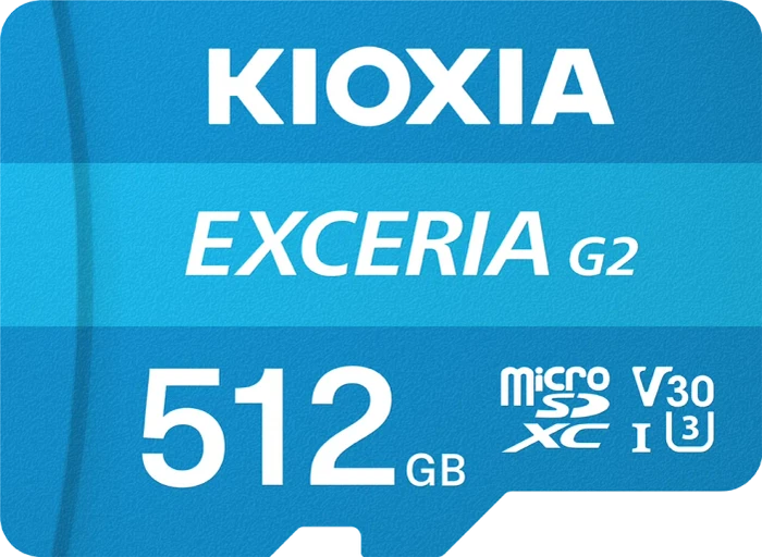 KIOXIA EXCERIA G2 R100/W50 512GB, UHS-I U3, A1, Class 10
