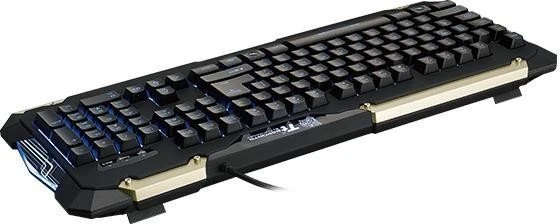 Tt esports Commander Gaming Gear Combo, LEDs blau, USB, DE