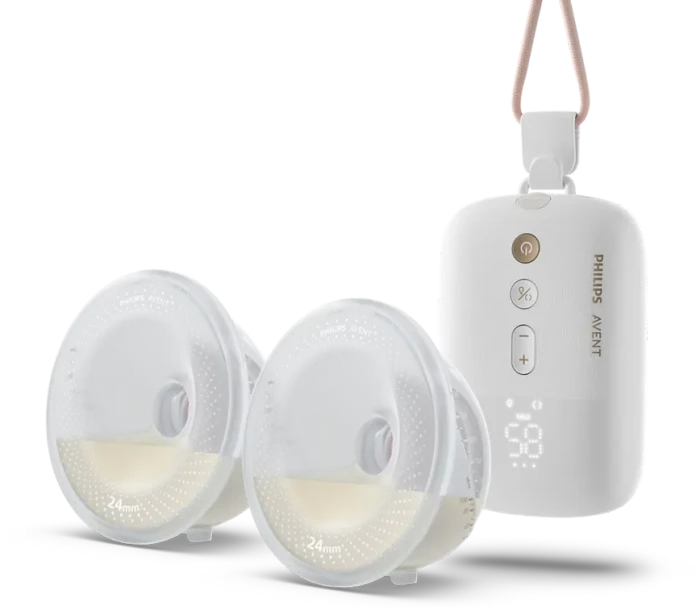 Philips Avent SCD553/11 Hands Free Elektrisches Doppel-Milchpumpen Starter-Set
