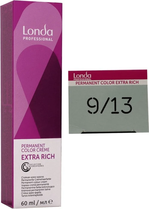 Londa Professional Permanent Color Crème 9/13 lichtblond asch-gold, 60ml