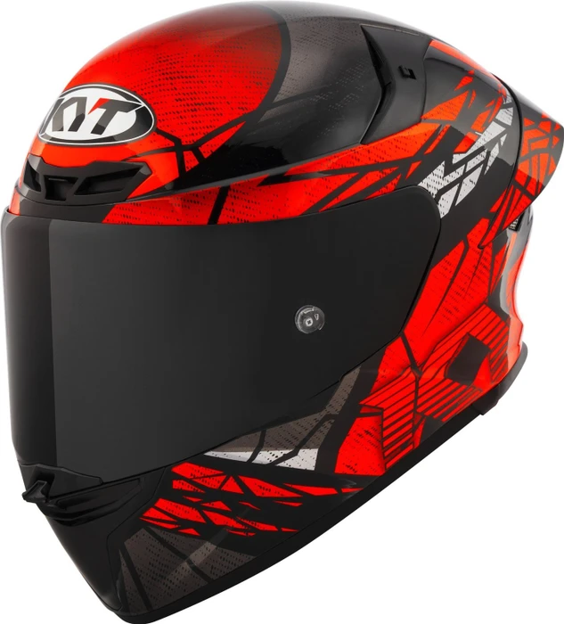 KYT TT-Revo Combustion matt schwarz/weiß/rot