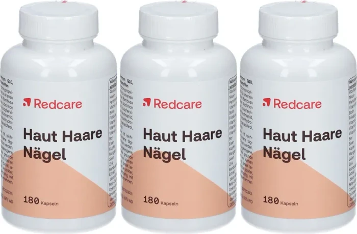 Redcare Haut Haare Nägel Kapseln, 540 Stück (3x 180 Stück)