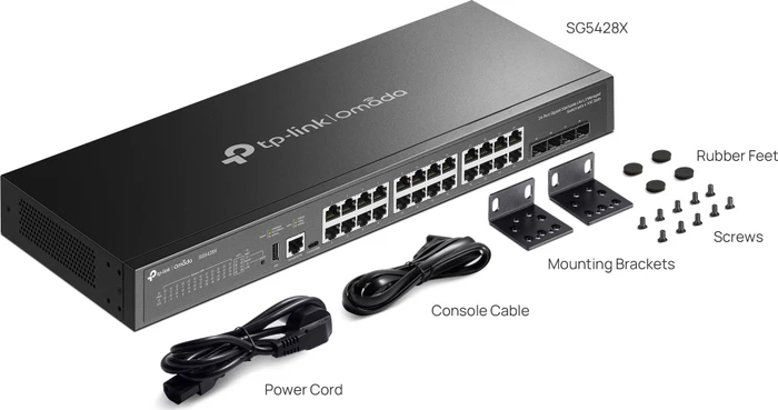 TP-Link Omada SG5400 Rackmount Gigabit Managed Switch, 24x RJ-45, 4x SFP+