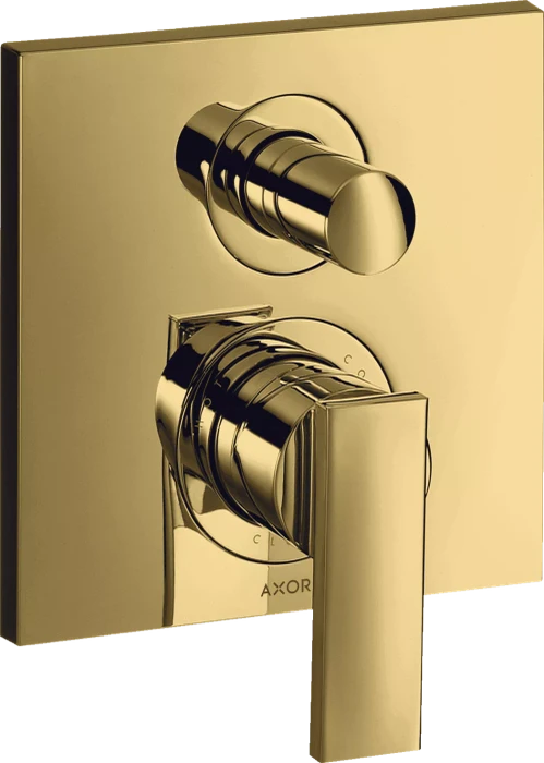 Hansgrohe Axor Citterio Einhebel-Wannenmischer mit integrierter Sicherungskombination polished goldoptik