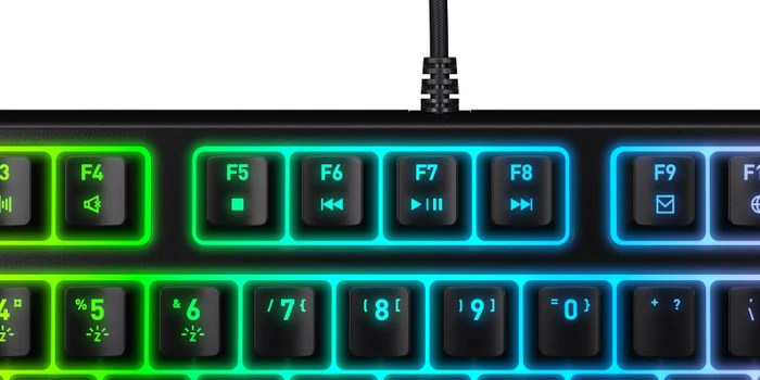 Cherry Xtrfy K4V2 TKL, schwarz, LEDs RGB, MX2A RGB RED, USB, UK