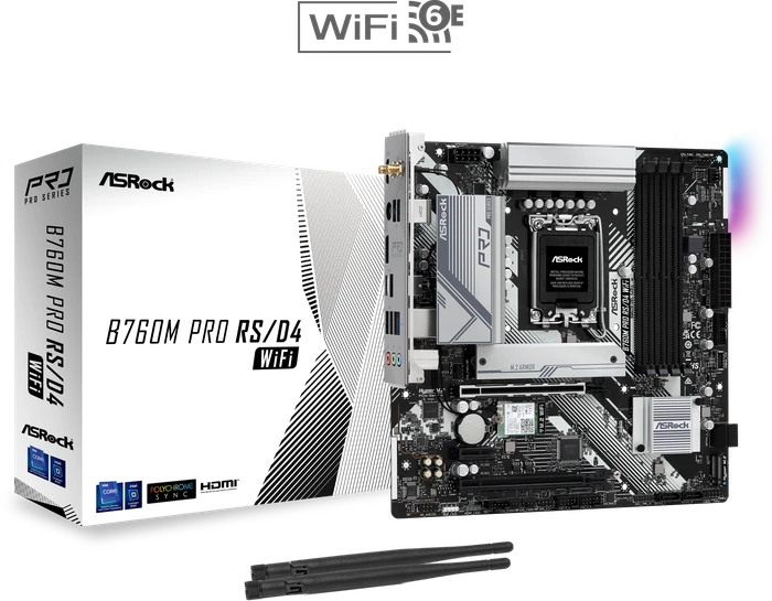 ASRock B760M Pro RS/D4 WiFi (Intel 1700)