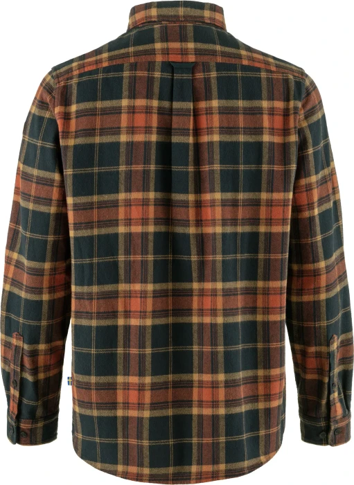 Fjällräven Övik Twill Hemd langarm autumn leaf/dark navy (Herren)