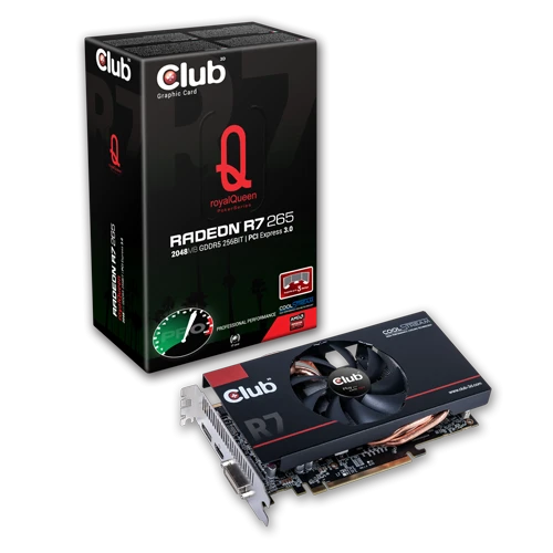 Club 3D Radeon R7 265 royalQueen, 2GB GDDR5, DVI, HDMI, DP