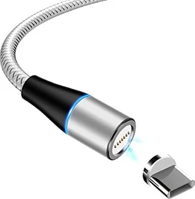 Ysjjzrl Magnetisches Ladekabel USB Typ-C LED 1m silber