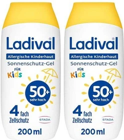 Ladival Kinder allergische Haut Sonnenschutz Gel LSF50+, 400ml (2x 200ml)