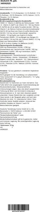 Deuka deukanin fit Kräuter & Petersilie, Kaninchen, Meerschweinchen, Chinchillas, 25kg