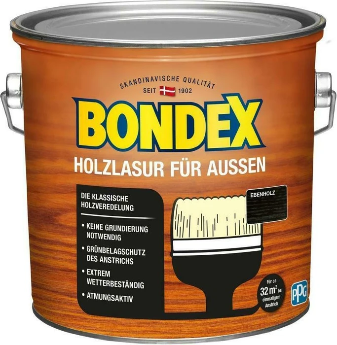 Bondex Holzlasur außen ebenholz, 2.5l
