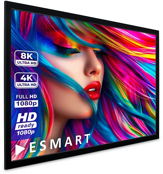 eSmart Germany Tageslicht-Rahmen Leinwand Mirale Grau 266x149cm