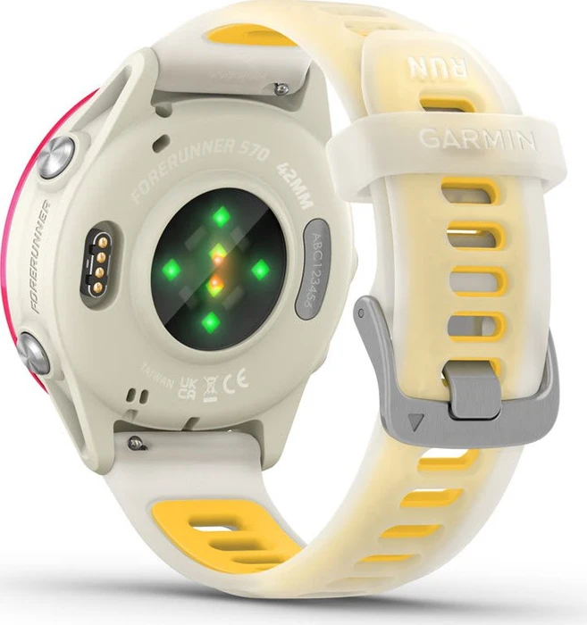 Garmin Forerunner 570 42mm raspberry aluminium/translucent bone/mango