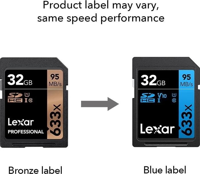 Lexar Professional 633x R95 32GB, UHS-I U1, Class 10