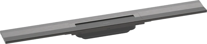 Hansgrohe RainDrain Flex Fertigset Duschrinne 700 kürzbar zur Wandmontage, brushed black chrome