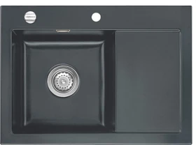 systemceram Mera 70 Einbau Becken links mit Ablauffernbedienung schiefer