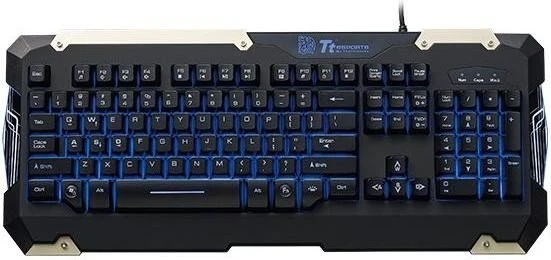 Tt esports Commander Gaming Gear Combo, LEDs blau, USB, DE