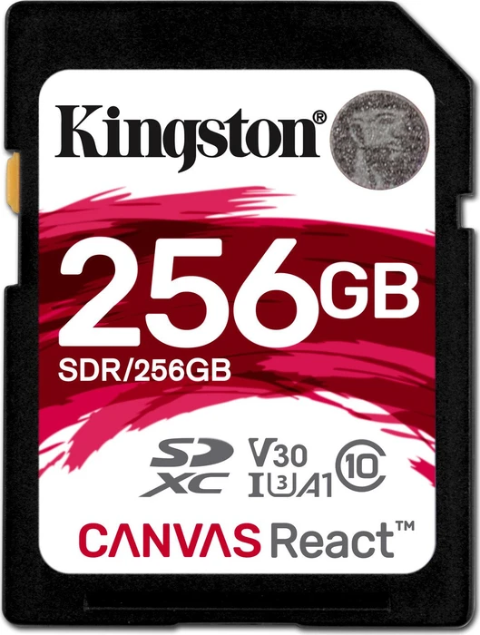 Kingston Canvas React SDR, SD UHS-I U3, V30