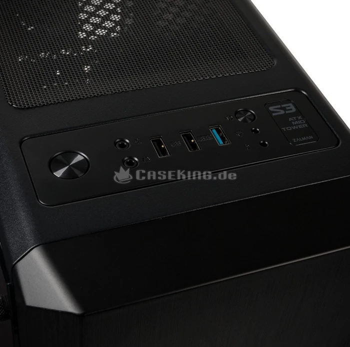 Zalman S3, schwarz, Acrylfenster