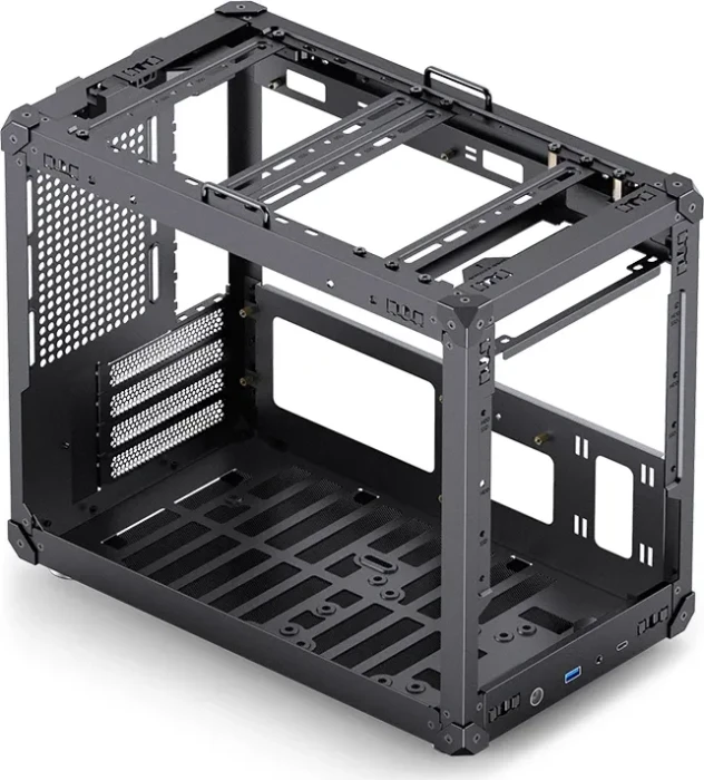Jonsbo C6 MAX Black, schwarz, Glasfenster
