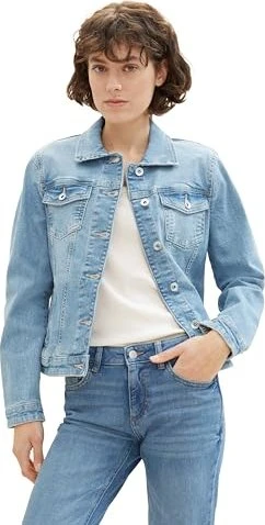 Tom Tailor Recycelte Baumwolle Jeansjacke light stone/blue denim (Damen)
