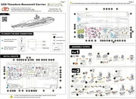 Fascinations Metal Earth Iconx USS Theodore Roosevelt CVN-71