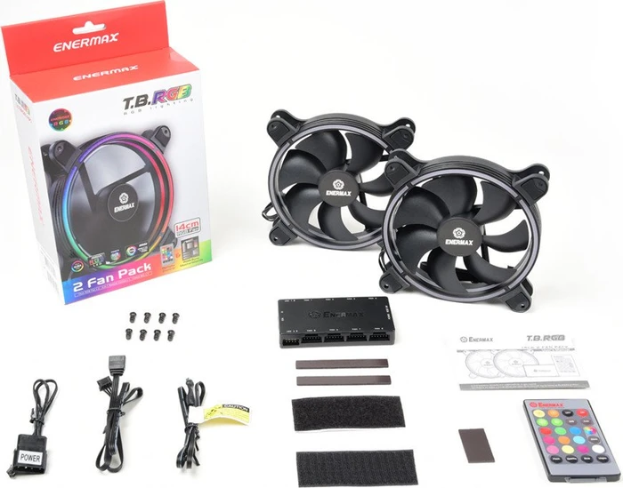 Enermax T.B.RGB, LED-Steuerung, Fernbedienung, 140mm, 2er-Pack