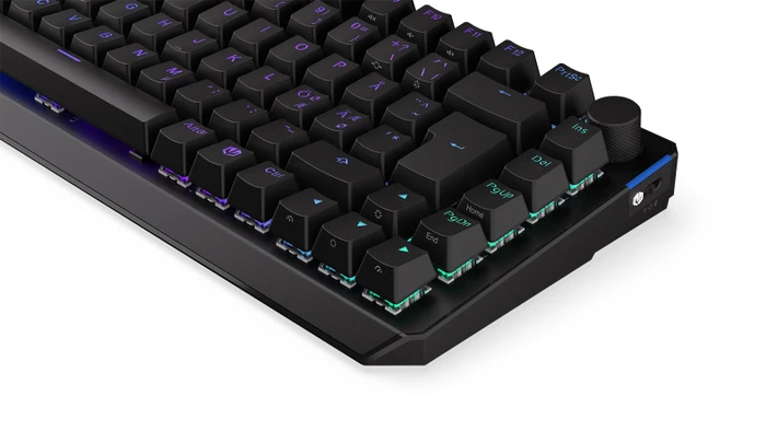 Endorfy Thock 75% Wireless, PBT, LEDs RGB, hot-swap, Black, Kailh Box BLACK, USB/Bluetooth, ND