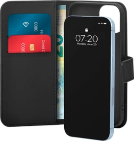 Puro Wallet Stand Case für Apple iPhone 14 schwarz