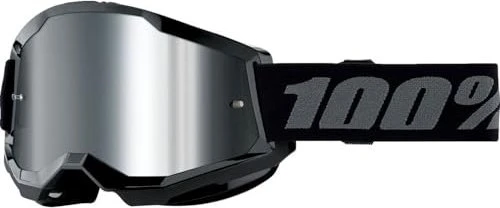100% Strata2 Schutzbrille black/mirror silver lens (Junior)