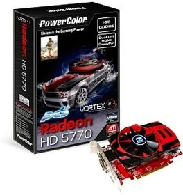 PowerColor Radeon HD 5770 PCS+ Vortex Edition, 1GB GDDR5, 2x DVI, HDMI, DP