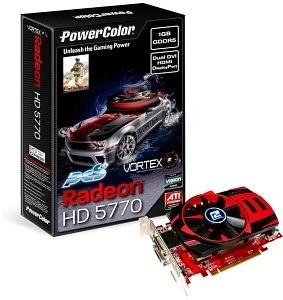 PowerColor Radeon HD 5770 PCS+ Vortex Edition, 1GB GDDR5, 2x DVI, HDMI, DP