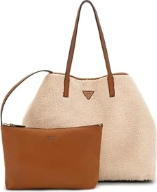 Guess Victtoria Kunstfell Shopper creme