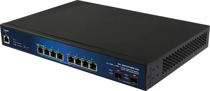 Allnet SGC Apollo Desktop 2.5G Managed Switch, 8x RJ-45, 2x SFP+, 240W PoE+