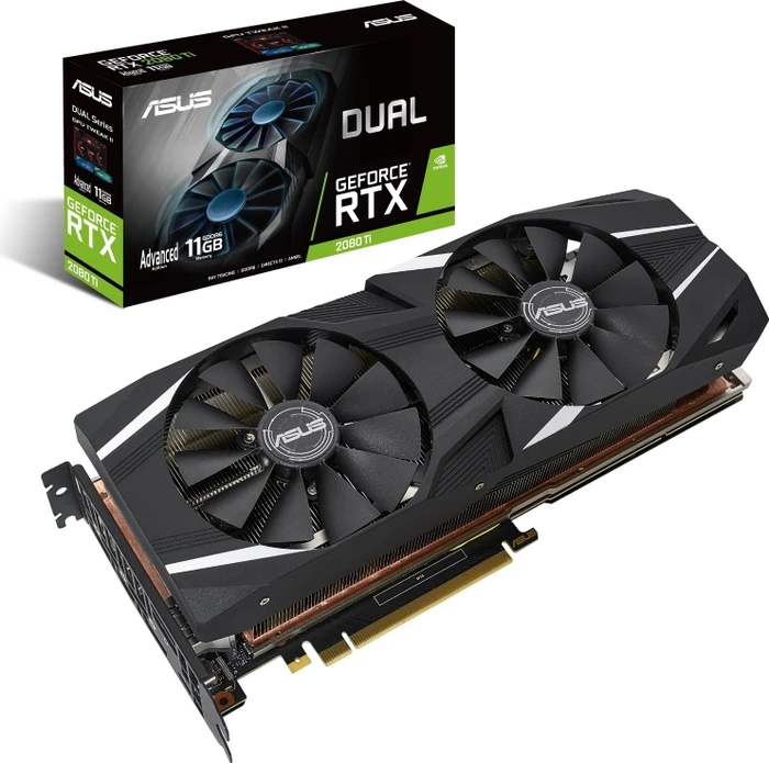 ASUS Dual GeForce RTX 2080 Ti Advanced, DUAL-RTX2080TI-A11G, 11GB GDDR6, HDMI, USB-C, 3x DP