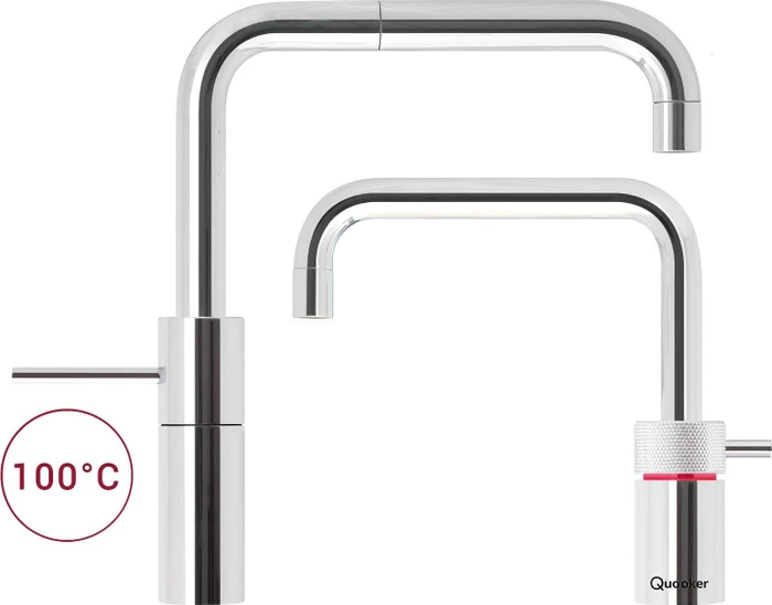 Quooker Nordic Square Twintaps Combi+ verchromt glänzend