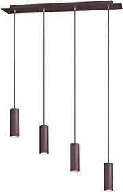 Trio Marley Pendelleuchte 4-flammig rostfarben