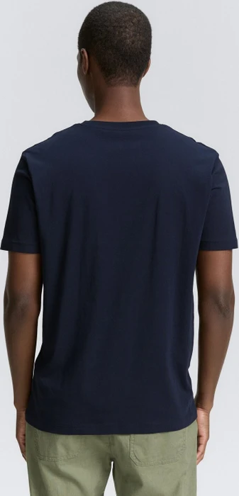 Tom Tailor Basic mit Logo-Print T-Shirt kurzarm pure nvay (Herren)