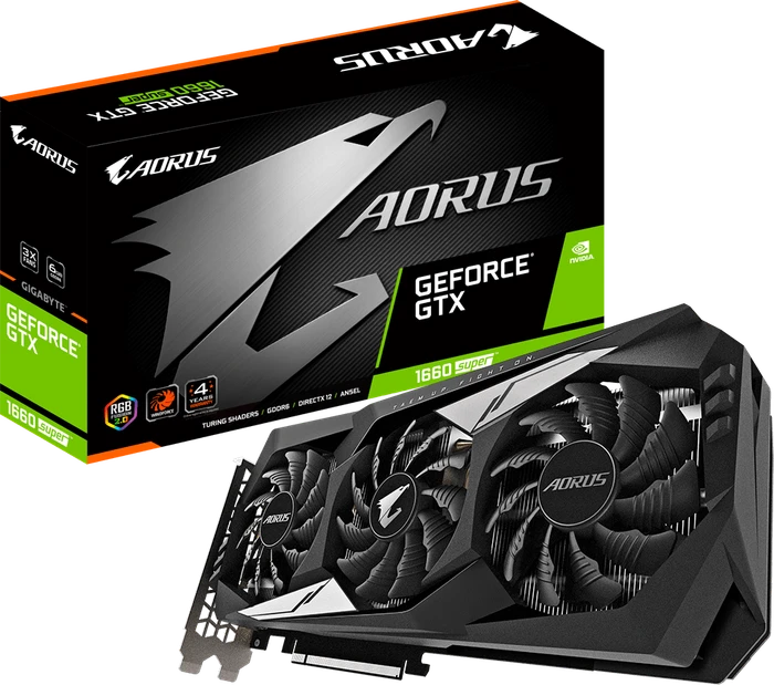 GIGABYTE AORUS GeForce GTX 1660 SUPER 6G, 6GB GDDR6, HDMI, 3x DP