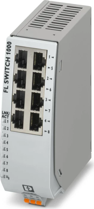 Phoenix Contact FL 1000 Industrial Railmount Switch 1008T, 8x RJ-45