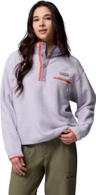 Columbia Helvetia II Cropped Sherpa Half Snap Fleece Pullover lavender pearl/shale purple/zing (Damen)