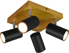 Trio Marley Spot 4-flammig braun/schwarz matt