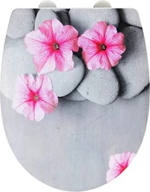 Wenko Pretty WC-Sitz mit Absenkautomatik grau, rosa