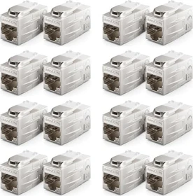 deleyCON Keystone Modul RJ-45 Modularkupplung, Cat7, 16er-Pack Kupplung