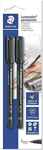 Staedtler Lumocolor 313 permanent schwarz, 2er-Pack, Blister