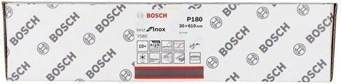 Bosch Professional Y580 Best for Inox Schleifband K180, 30x610mm, 10 Stück